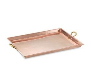 Para la exportación a precios económicos Bandejas para servir de metal Estilo martillado con asa en calidad estándar En todas las formas Tamaños - Product Image 3