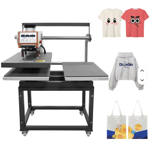 Nouvelle presse à chaud semi-automatique hydraulique 40*60 à double station coulissante pour sublimation de t-shirts et vêtements, imprimante DTF - Product Image 1