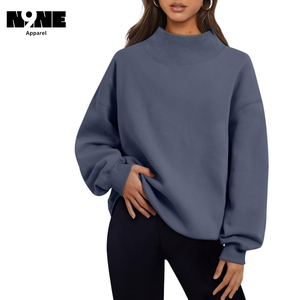 Sweat-shirts et hoodies décontractés surdimensionnés pour femmes, doublés en toile, imprimés avec badge sur le devant, tenues automne-hiver 2024 - Product Image 2