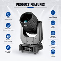 Projecteur professionnel DJ à tête mobile avec 14 couleurs et faisceau à motifs Sharpy, lampe LED 420W pour événements festifs et discothèques
