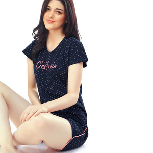 เสื้อยืดผู้หญิงขายดี ฤดูหนาว สไตล์ลำลอง ผ้าฝ้าย แขนสั้น น้ำหนักเบา ชุดเข้าเซ็ต สีและโลโก้ปรับแต่งได้ แห้งเร็ว - Product Image 4