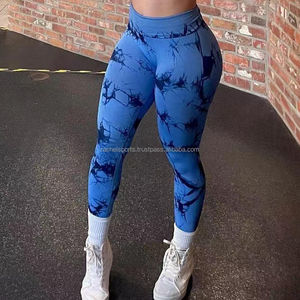 Nuevo 2024, mallas teñidas para mujer de la mejor calidad, cierre de cordón de cintura media, LICRA transpirable de secado rápido/ropa deportiva de poliéster - Product Image 6