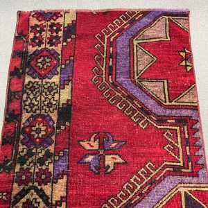 Tapis turc, tapis d'appoint 2,6x6,1 pieds, tapis à motifs de plantes et d'arbres rouges - Product Image 3