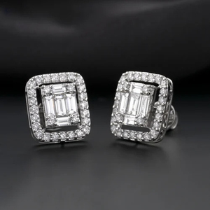Goujons élégants en diamant fabriqués avec des diamants cultivés en laboratoire et 10k 14k 18k or blanc pour les boucles d'oreilles pour femmes bijoux en gros-DS0621 - Product Image 3