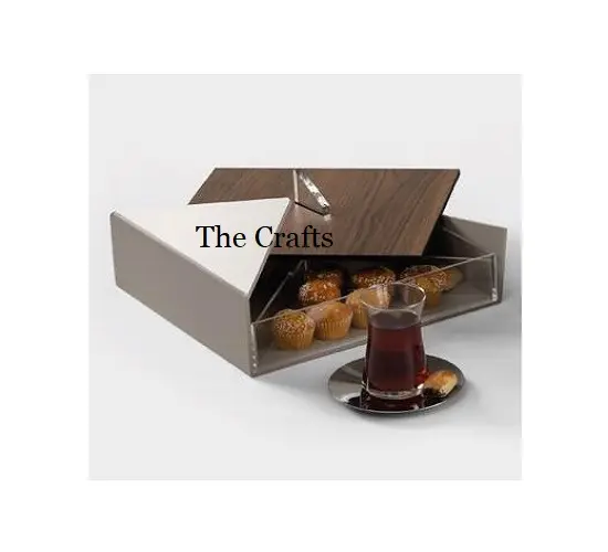 Kotak akrilik desain populer untuk menyajikan makanan ringan tanggal dan buah kering dengan harga yang kompetitif