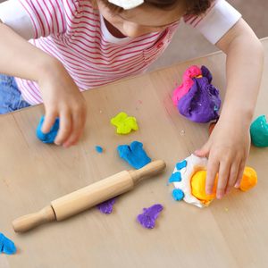 Mini rodillo de madera con revestimiento, este rodillo antiadherente se puede usar para el arte y la artesanía, arcilla de cocina, Play DOH - Product Image 4