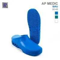 รองเท้าคล็อกส์ทางการแพทย์ AP MEDIC สีน้ำเงิน สำหรับห้องปลอดเชื้อ กันลื่น ทนความร้อน ใช้ในโรงพยาบาลและห้องปฏิบัติการ - Product Image 2