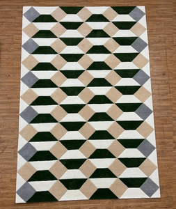 Alfombra Moderna de Lana con Diseño Geométrico, Hecha a Mano, en Tamaños 8×10 y 10×14, para Sala de Estar, Habitación Infantil, Oficina, Decoración de Dormitorio - Product Image 1