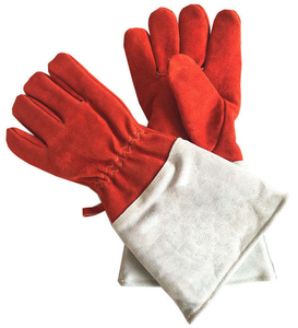 Gants de soudage en cuir de vachette à doigts complets de haute qualité poignées confortables robustes de protection respirantes antidérapantes - Product Image 4