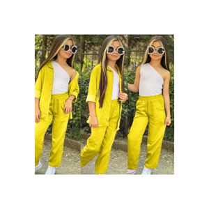 Pantaloni della camicia per bambini della nuova stagione e combinazione di una spalla - Product Image 2