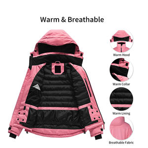 Veste de ski imperméable d'extérieur pour l'hiver avec support de veste de pluie coupe-vent en nylon/polyester vestes de pêche en toile - Product Image 2