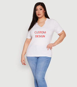 เสื้อคอกลมผ้าฝ้ายสไตล์ลำลองสำหรับผู้หญิงเสื้อผู้หญิงขนาดใหญ่พิมพ์โลโก้ได้ตามต้องการ - Product Image 1