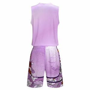 Ensemble de maillots de basket-ball universitaires personnalisés de haute qualité avec polyester respirant antibactérien, taille plus - Product Image 3