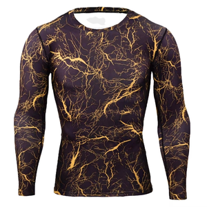 Brand New Custom Made Design Sublimation Custom Logo Printed MMA BJJ GI Rash Guard Grappling Full Sleeve Shirt - Product Image 1