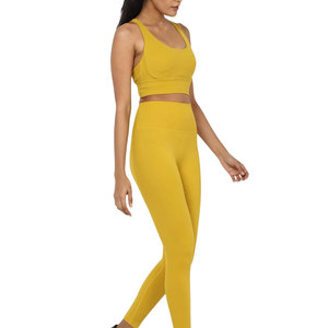 Conjunto de Yoga para Mujer, Tallas Grandes, Transpirable, de Secado Rápido, con Logotipo Frontal, 2 Piezas, Servicio OEM - Product Image 1