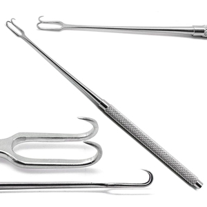 Retractor de Gancho Traqueal de Acero Inoxidable de Alta Calidad, Instrumento Quirúrgico Reutilizable para Uso Hospitalario - Product Image 1