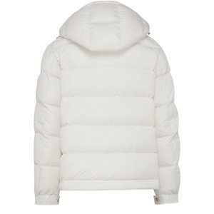 Veste matelassée d'hiver décontractée pour hommes, manteau blanc Offre Spéciale coupe-vent à capuche et col montant tissé avec fermeture éclair en toile rembourrée, nouvelle mode - Product Image 2