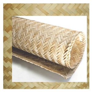 Rollo de tapete de bambú flexible tejido a mano de bambú natural vietnamita - Product Image 1