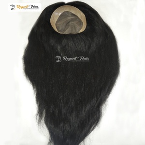 REGENT Premium Trama atada a mano Cabello indio Topper para damas Onda natural Recta Stock al por mayor - Product Image 1