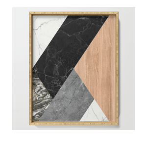 Service de salle de bain d'hôtel en bois et marbre moderne écologique Plateau de service avec poignée Fabriqué en Inde Vente en gros - Product Image 5