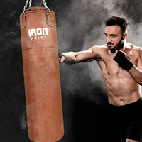 Sac de frappe lourd de boxe pour entraînement et fitness, suspendu ou autoportant, en PU/PVC, personnalisable, IRON PUNCH