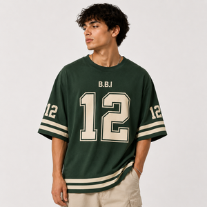 Camiseta Deportiva de Fútbol Americano Personalizada con Estampado Hip Hop, Manga Corta, Secado Rápido, Transpirable, Malla 100% Poliéster, Lisa, para Adultos - Product Image 5
