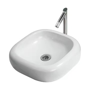 Lavabo de comptoir en pierre moderne bon marché pour salle de bain articles sanitaires en céramique vanité à montage supérieur inde - Product Image 3