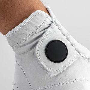 Guante de golf de cuero blanco para hombre con ventilación perforada transpirable Piel de oveja cómoda durante todo el día y control de agarre superior - Product Image 5