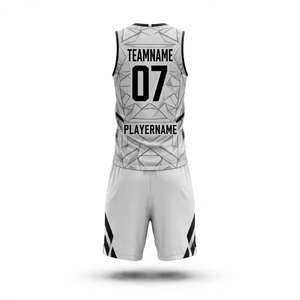 Ensemble d'uniformes de basketball personnalisés pour hommes, style actuel, confortables, avec nom et numéro d'équipe, fabricant en gros d'uniformes de basketball - Product Image 2