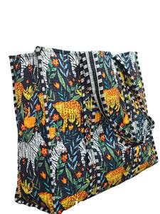 Bolsa de Mano Acolchada con Estampado a Mano 100% Algodón, Bolsa de Compras para Mujer, Bolsa Hecha a Mano - Product Image 2