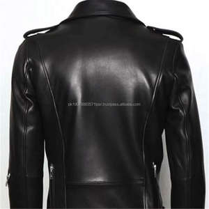 Nouvelle veste en simili cuir noir pour homme, style motard, avec fermeture éclair et col rabattable, idéale pour l'hiver - Product Image 6