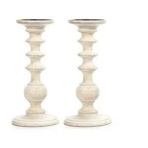 Bougeoir en bois naturel avec support de bougie Bew au fini rustique pour la décoration de la maison bougeoir pour la décoration de mariage - Product Image 4