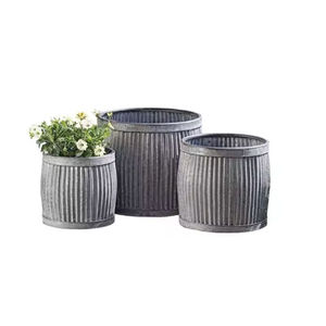 Macetas galvanizadas de calidad Superior, nuevo diseño atractivo, decoración para el hogar y el jardín, contenedor de plantas y maceta para uso en el jardín - Product Image 3