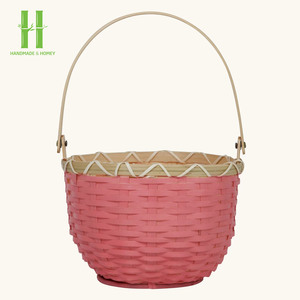 BEST SELLER High Quality Easter <b>Egg</b> Basket Rattan Festival Gift Basket Bamboo Woven Storage Basket for Home Decoration - Product Image 6