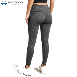 Latest Style <b>Women</b> Yoga <b>Leggings</b> High Waist <b>Black</b> Breathable Anti-Bacterial Knee-Length <b>Thick</b> by Raccoon Sports - Product Image 4