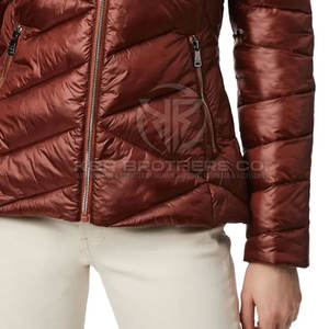 แจ็กเก็ตบุนวมสำหรับผู้หญิงเสื้อแจ็คเก็ตขนเป็ดแขนยาวน้ำหนักเบาสำหรับฤดูหนาว - Product Image 5