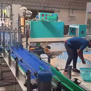 automatic multi-functional pet water bottle shrink-wrapping machine single track minimum 6 packets capacity