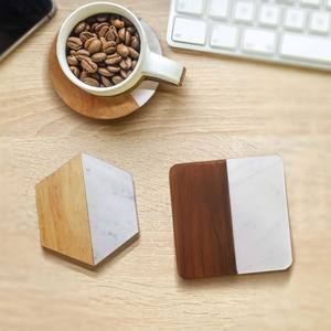 Handmade Wholesale Modern Round <b>Ceramic</b> <b>Coasters</b> Eco-Friendly Decorative White and Black - Product Image 3