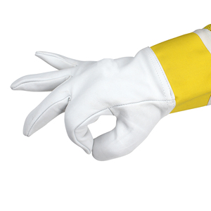 ถุงมือ2025สำหรับการเลี้ยงผึ้งหนังแกะและหนังแพะกันน้ำกันต่อยยาวยืดหยุ่นได้ออกแบบได้ตามต้องการ - Product Image 2