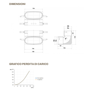 Pièces de systèmes HVAC Tecnosystemi, coude ovale vertical avec connexion pour tuyaux ondulés, modèle 30101060 - Product Image 3