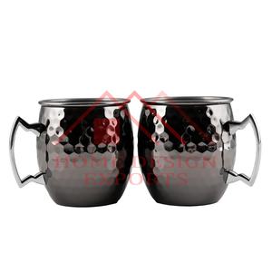 Mug à Moscow Mule en argent nickel martelé pour la décoration de table, bar, bière, boisson - Product Image 6