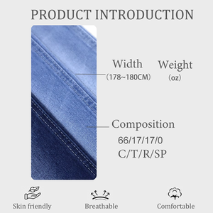 Tissu en denim sergé en viscose douce 11oz Écologique et économique <span class=keywords><strong>pour</strong></span> pantalons et chemises décontractés <span class=keywords><strong>pour</strong></span> garçons et filles - Product Image 1