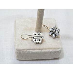 925 argent Sterling boucle d'oreille goujon fait à la main Floral Zircon pierre précieuse boucle d'oreille à facettes diamant pierre principale cadeau - Product Image 4