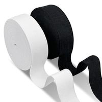 Bande élastique tissée sur mesure 30 mm x 10 m noir et blanc, utilisée pour la couture de pantalons avec bords roulés et ceintures