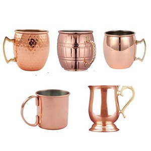 แก้วมักทองแดงสีโรสโกลด์อุปกรณ์ดื่มแฮนด์เมดสำหรับร้านอาหารโรงแรมบ้านและงานปาร์ตี้ - Product Image 3