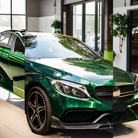Enveloppe de vinyle de voiture vert foncé métallique brillante auto-cicatrisante anti-rayures Film de protection de peinture en PVC résistant aux UV Fonction de changement de couleur
