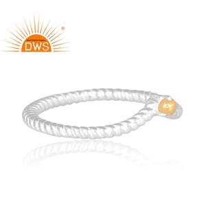 Anillo trenzado de plata de ley 925 con diseño moderno y a la moda, joyería de plata para mujer, regalo para ella. - Product Image 3