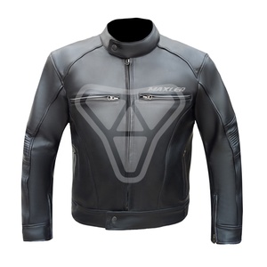 Blouson en cuir grande taille pour homme, haute qualité, nouvelle collection, coupe-vent, fermeture éclair, respirant, pour moto et course automobile - Product Image 1