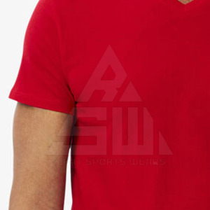 T-shirt classique en polyester/coton à col rond, logo personnalisé, vêtements de rue unis pour homme, écologique, léger, vente en gros - Product Image 5