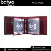 Dompet Pria Berkualitas Terbaik, Desain Jahitan Kulit Katun Vintage Elegan, Lipat Dua, Dilengkapi RFID Protection, Ukuran Pendek untuk Perjalanan, Dapat Disesuaikan